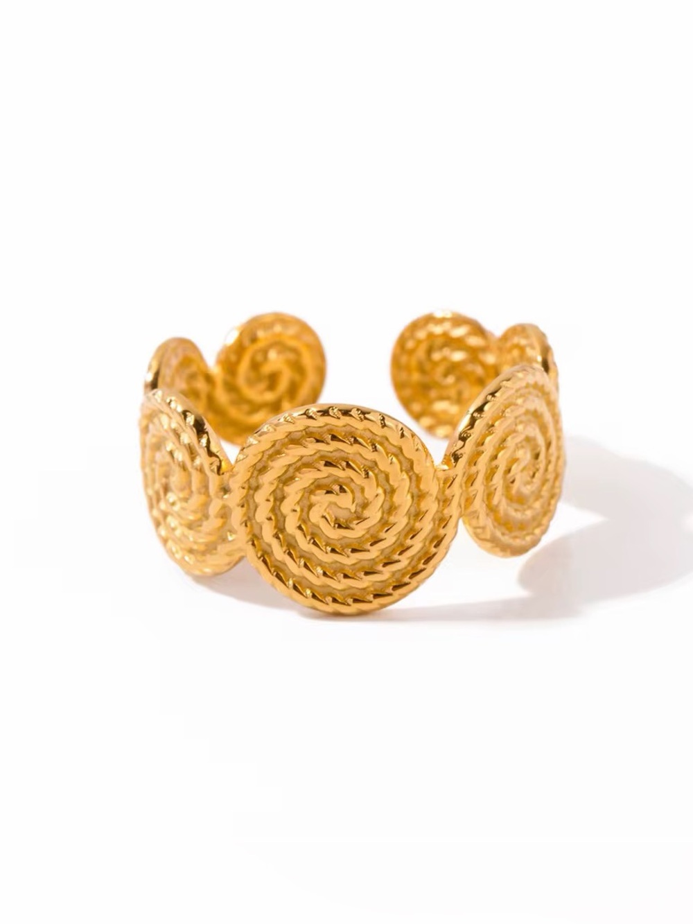 18K Gold Plated Adjustable Spiral Ring
